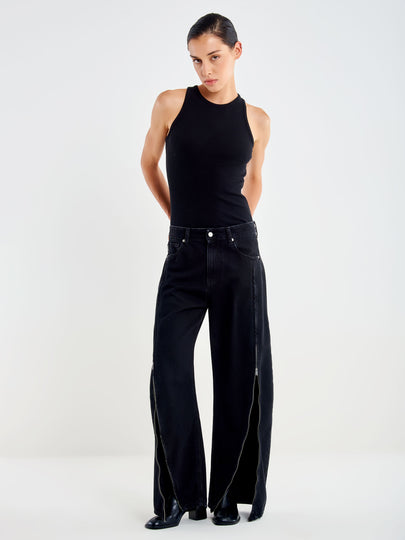 Jeans Barrel con Zip