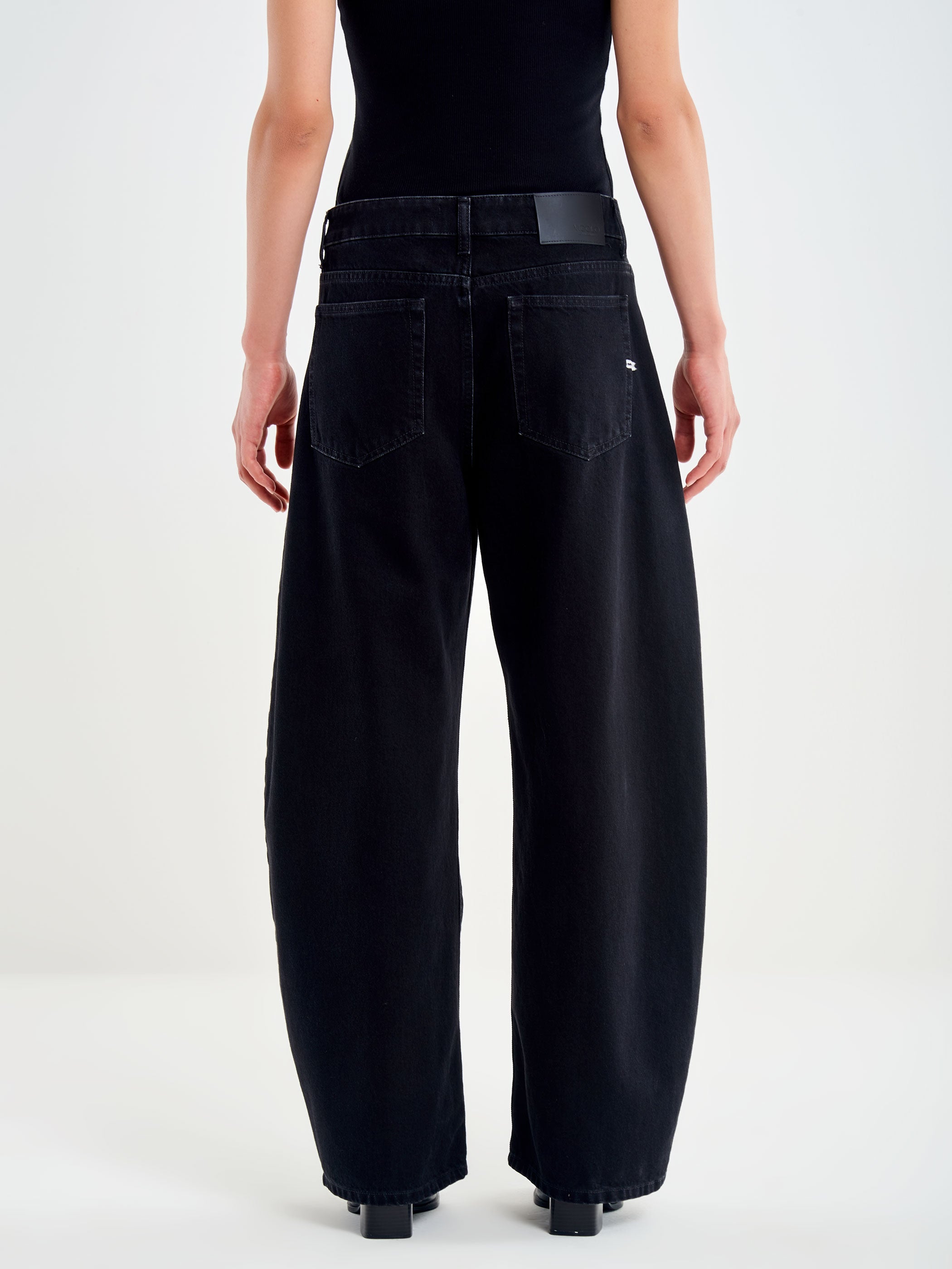 Jeans Barrel con Zip