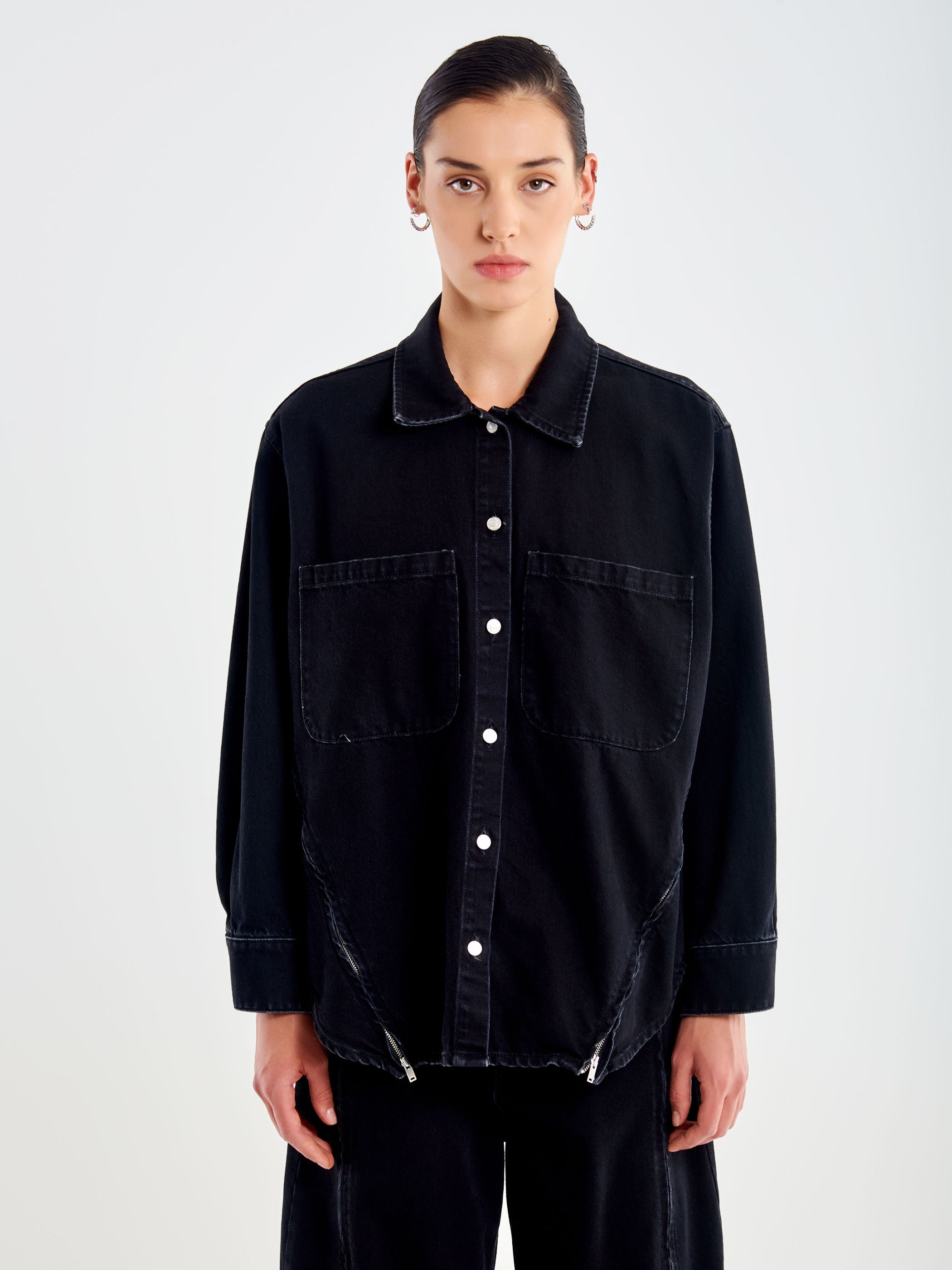 Giacca Denim con Zip