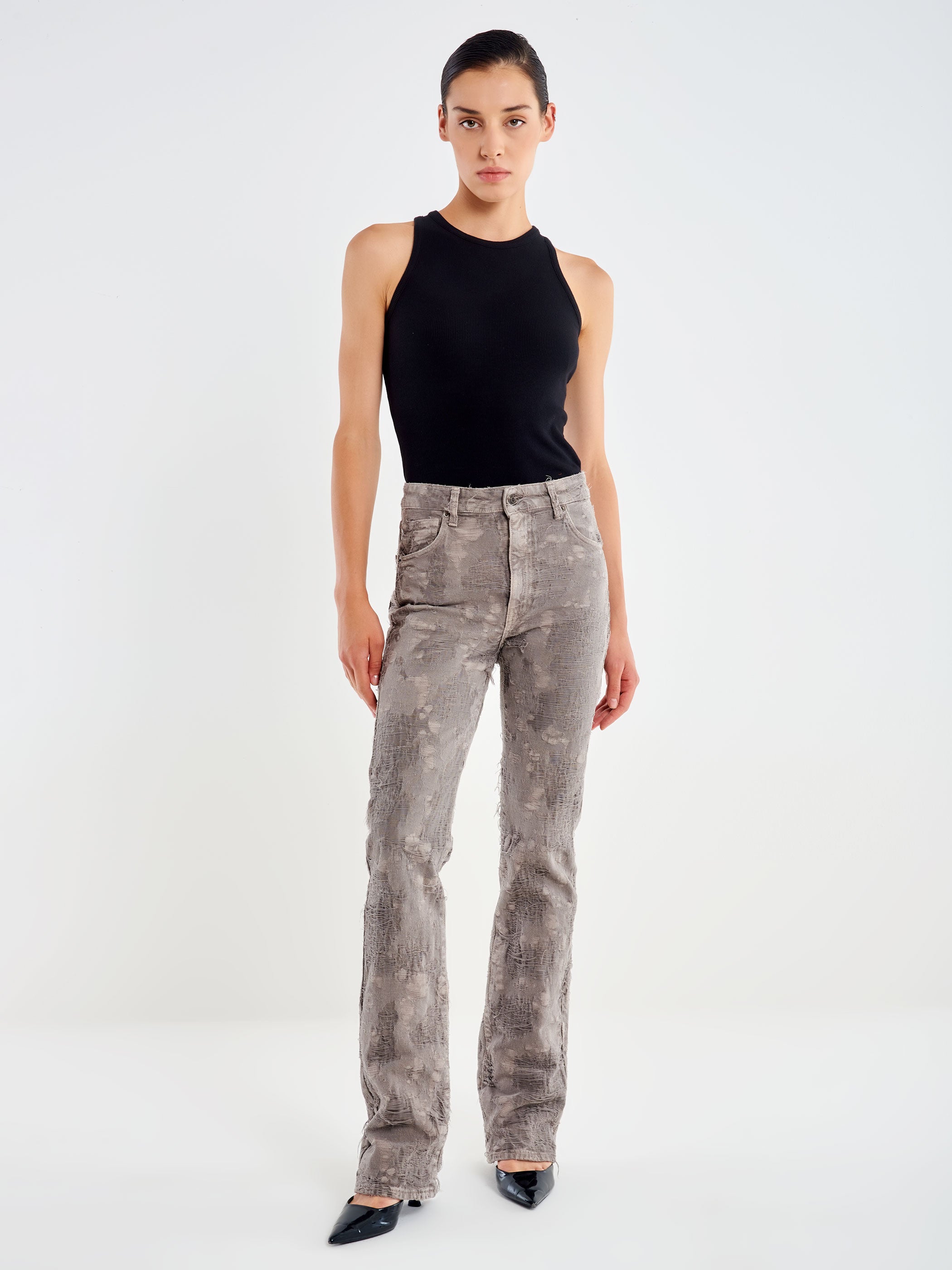 Jeans Effetto Sfilacciato