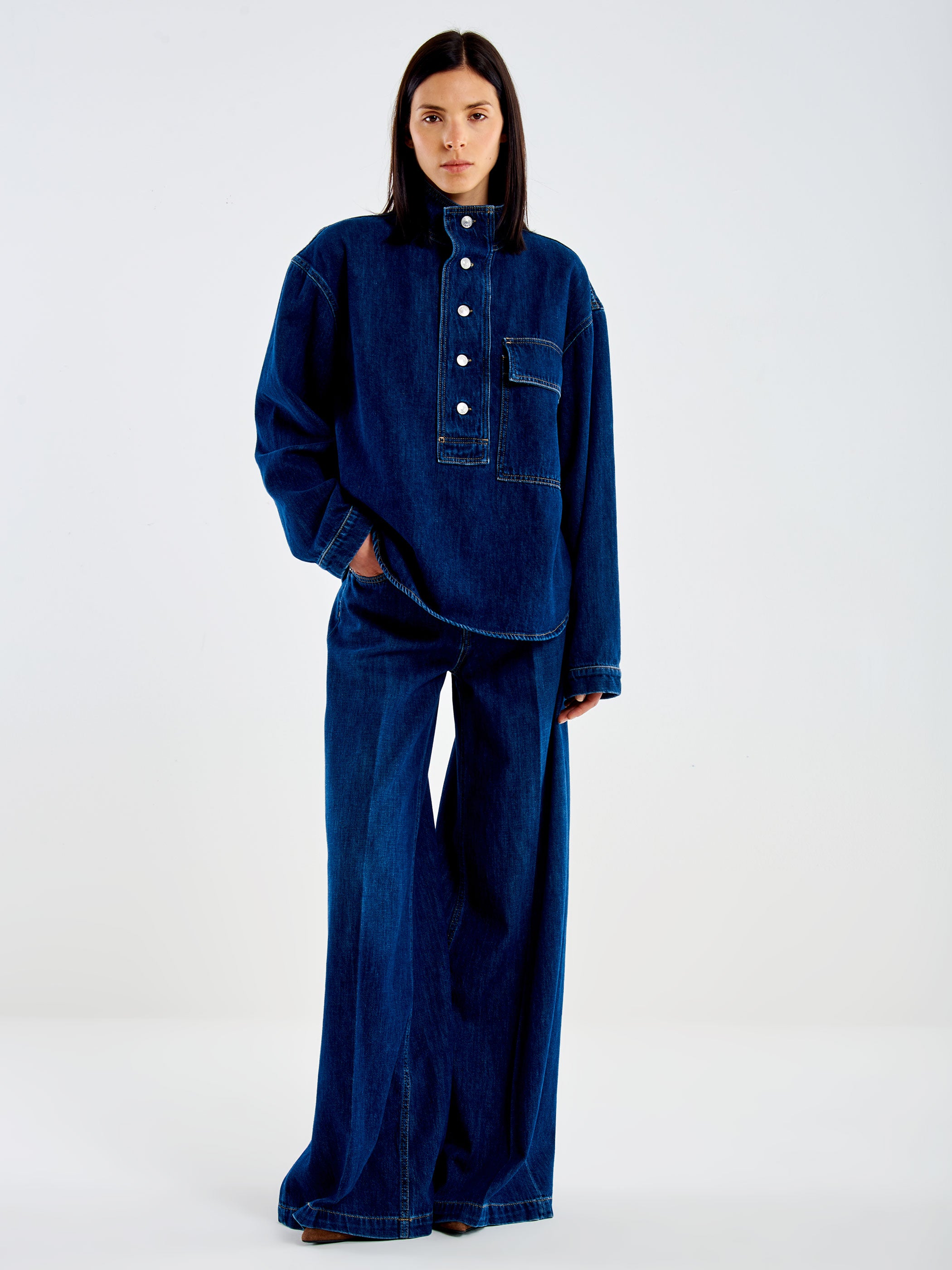 Camicia in Jeans con Taschino