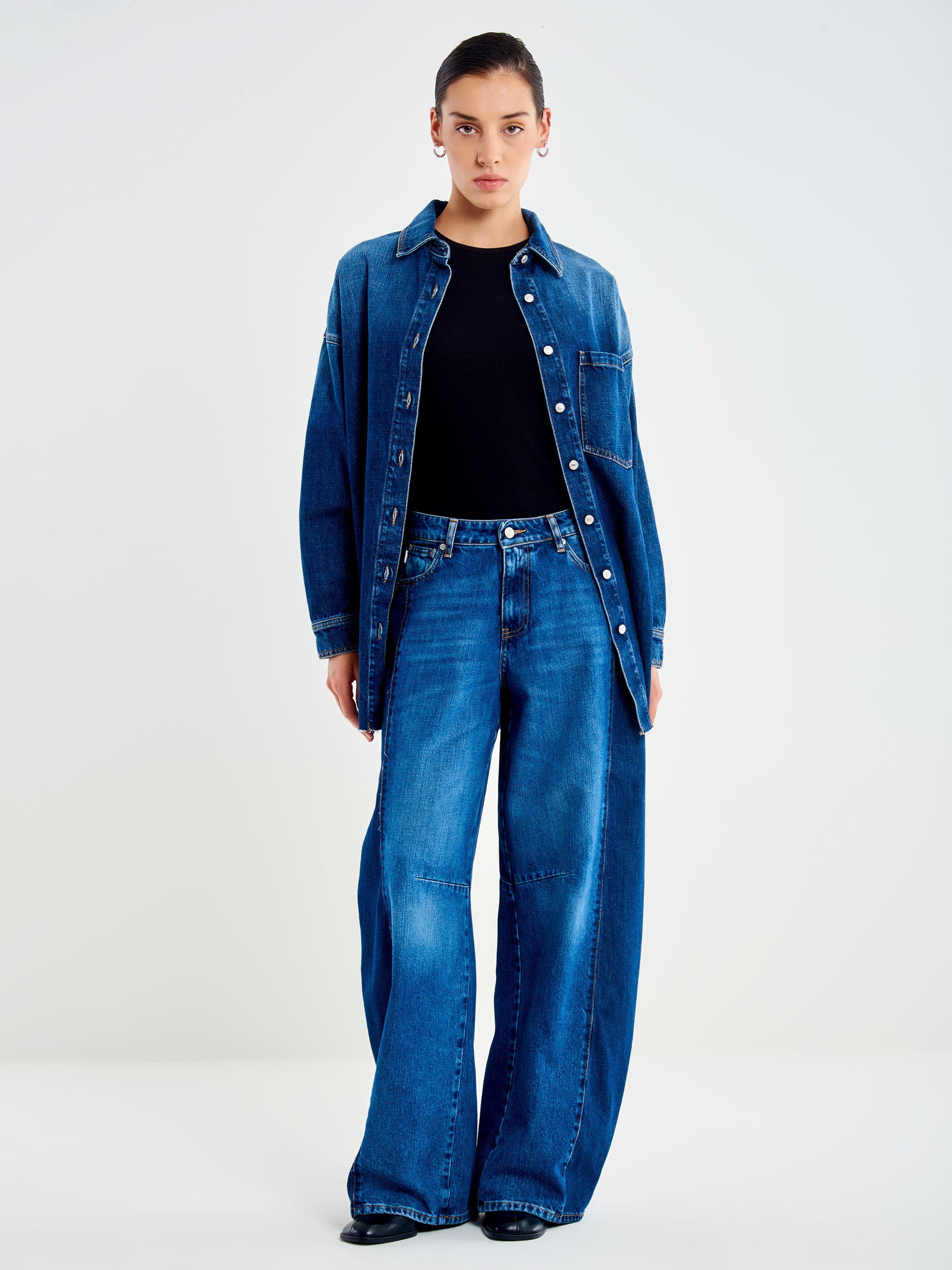 Jeans Maite Barrel Denim Bicolore