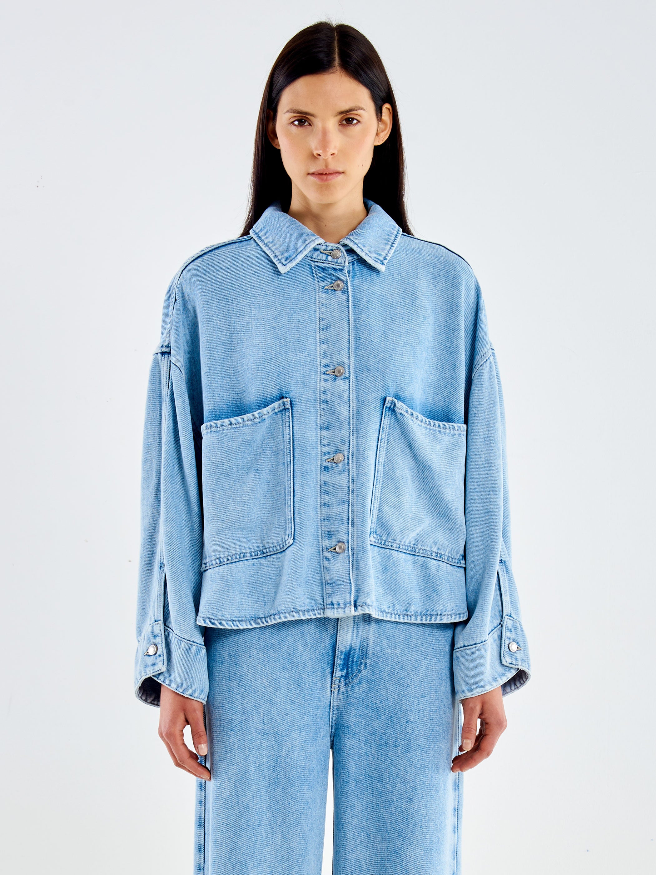 Giacca in Denim Chiaro
